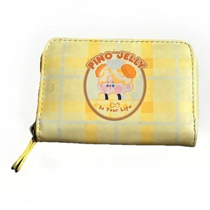 Cartera de gelatina Pop Mart Pino amarilla a cuadros Kawaii monedero - Imagen 1 de 3