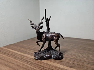 Grande Kudu The Franklin figura in bronzo come nuova - Foto 1 di 11