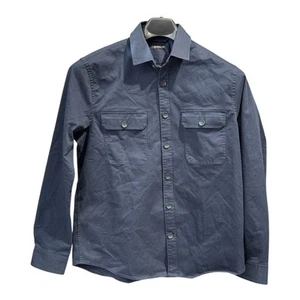 Camisa Express Hombre Grande Manga Larga Tejida Azul Marino Nueva - Imagen 1 de 4