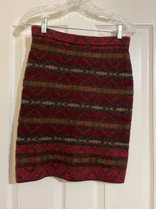 Peruvian Connection Pima Cotton Baby Alpca Southwest Knee Length Pencil Skirt Sm - Picture 1 of 6