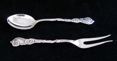 DE COLECCIÓN NILS JOHAN SUECIA 4” EPNS TENEDOR DE LIMÓN Y CUCHARA DEMITASSE NIJ4 Foto 1 de 4