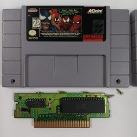 SNES Spider-man Venom Separation Anxiety (Super NES) Authentic - Tested Working