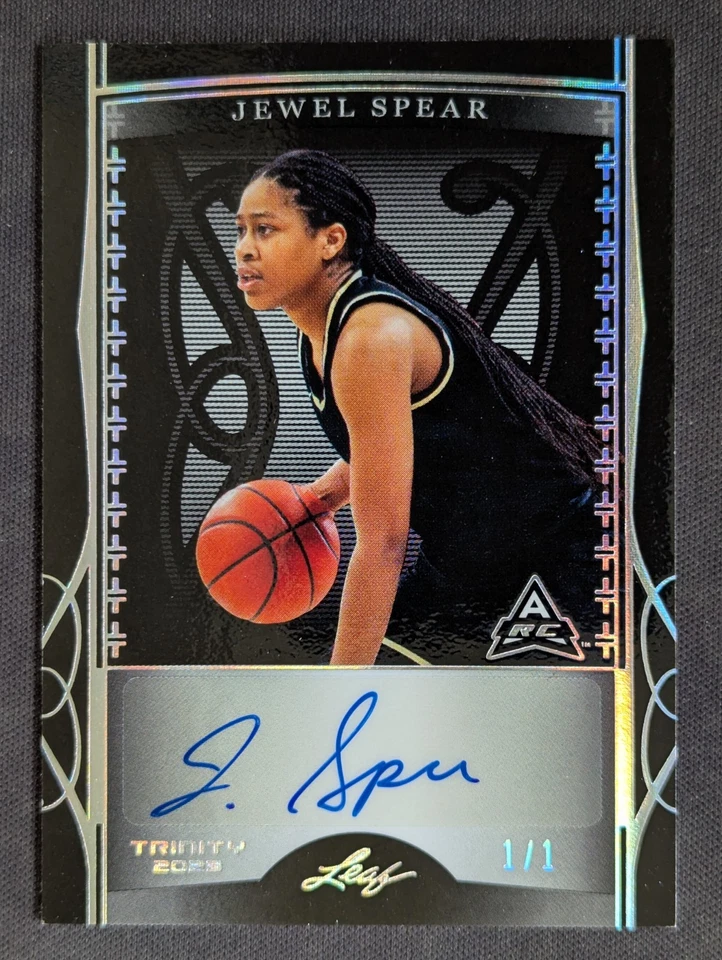 1/1 Jewel Spear ARC Rookie PURPLE Autograph Auto SSP #ed 1/1! 2023 Leaf Trinity! - Image 1 of 2