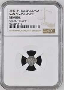 0 RUSSIA Silver KOPEK NGC G Details (1533-84) IVAN IV VASILYEVICH - Picture 1 of 2
