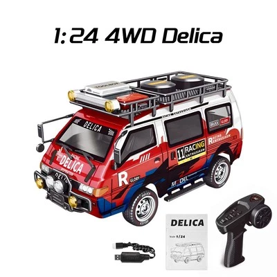9IMOD 1:24 RC Delica Car 2WD/4WD Remote Control Vehicle Minibus Model Car Toys - Image 1 of 4