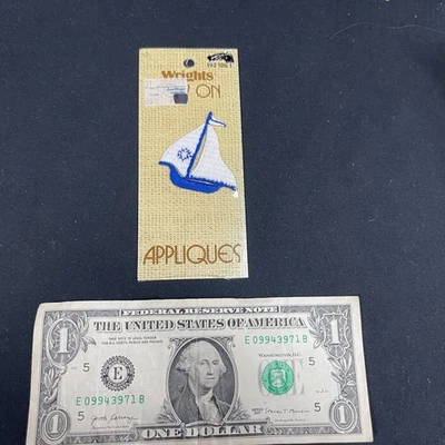 Wrights Sew On patch Sail Boat - Image 1 of 3