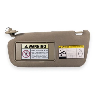2001-2004 Hyundai Santa Fe Driver Left Side Sun Visor Lighted Tan Brown Cloth - Image 1 of 4
