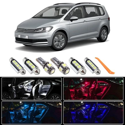 LED Interior Light Bulb Kit For Volkswagen VW Touran 1T1 1T2 1T3 5T1 2003-2022 - Image 1 of 4