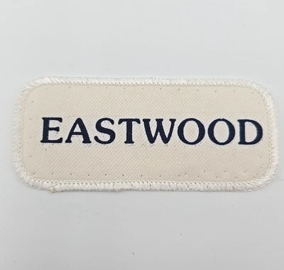 Vtg EASTWOOD Name Patch Printed Uniform Employee Work Shirt Sew-On - Image 1 of 4