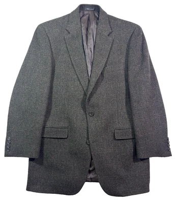 dark green herringbone heavy tweed Ralph Lauren blazer jacket sport coat 40S - Image 1 of 4
