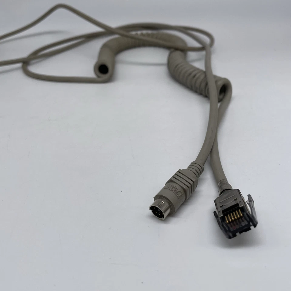 IBM Model M Keyboard Cable Coiled with SDL to PS/2 Connector Genuine OEM 8’ - Image 1 of 4