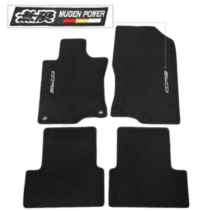 For 09-14 Acura TSX Floor Mats Carpets Front & Rear Nylon Black w/ Mugen - Picture 1 of 1