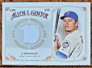 Travis d'Arnaud, 2015 Topps Allen & Ginter RELIC Card #FSRB-TD, New York Mets - Picture 1 of 6