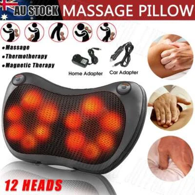 Neck massager back massager Body massage 12Heads Cushion shiatsu Pillow Car/Home - image 1 of 4