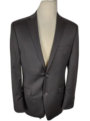 Спортивное пальто Alfani Slim Fit с черной булавкой в полоску 100% шерсть S49 - Изображение 1 из 4