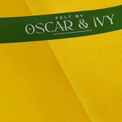 Handicraft Wool/Viscose Felt Fabric Material - Yellow - Oscar & Ivy - Image 1 of 3