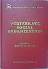 Vertebrate Social Organization Hardcover Edwin M. Banks
