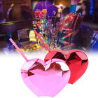 600ml Cups Heart Shaped Straw Cup Flash Cocktail Cup KTV Party Wine Glass