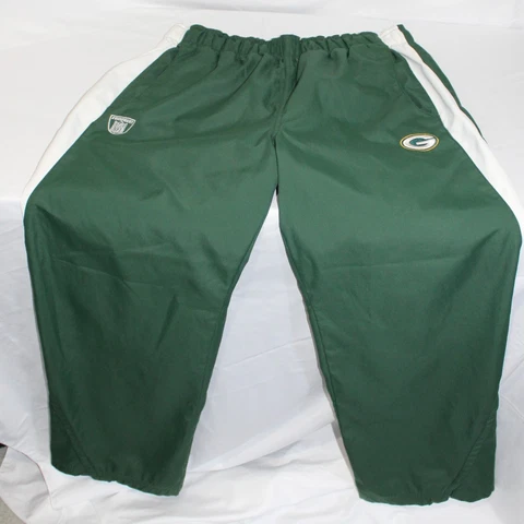 Reebok Green Bay Packers Pants NFL On Field Mens Large Dri Fit Zip Bottom Cover