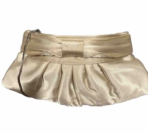 Steve Madden Damen Handtasche Größe S Gold Satin Clutch Metallic Handtasche/Verkauft wie besehen - Bild 1 von 7