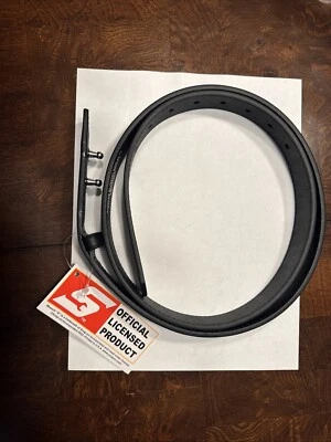 NUEVO CINTURÓN DE TRABAJO A PRESIÓN GENUINO mecánico sin arañazos cuero negro 2XL (46-48) Foto 1 de 4