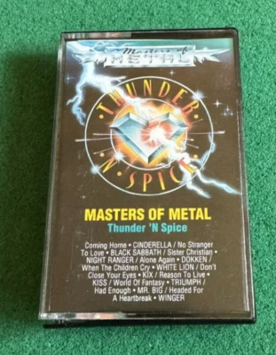 MASTERS OF METAL THUNDER 'N SPICE Compilation Cassette BLACK SABBATH KISS - Image 1 of 3