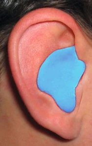 LOT OF 3 RADIANS CUSTOM MOLDED EAR PLUGS PROTECTION BLUE Made in the USA - Picture 1 of 2