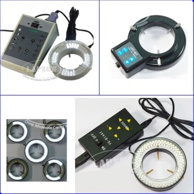 60/80/144 LED 4/8 Zone Control Industry Microscope Ring Illuminator Lamp Light - Image 1 of 4