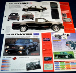 1992 GMC Syclone Specs Info Original Poster Original Brochure 91 92 Turbo Truck - Picture 1 of 1