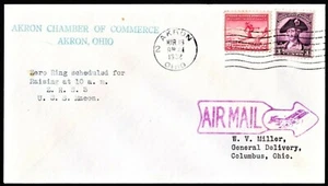 Rare USS MACON ZRS-5 Naval Zep Cover Ring Raising Mar 18 1932 Unlisted by Miller - Picture 1 of 2