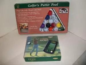 GOLF GAMES 2 HANDHELD GAME & PUTTERS POOL BILLIARDS GOLF RADICA NIB - Picture 1 of 6