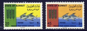 KUWAIT 1966 The Freedom from Hunger Set SG 305 & SG 306 MINT - Picture 1 of 2