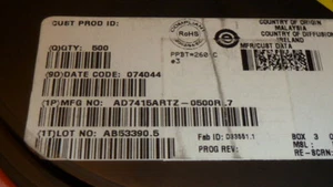 NUEVO 10 piezas AD AD7415ARTZ-0500RL7 IC Sensor de Temperatura Digital Serie 5 Pines SOT-23 T/R - Imagen 1 de 3