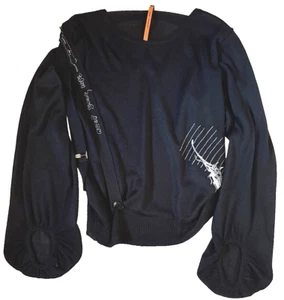 COP COPINE FEINSTRICK PULLOVER SCHWARZ SILBER STICKEREI LANGARM TAILLE 3(FR) - Bild 1 von 19