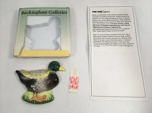 Buckingham Galleries Mallard Duck Hand Painted Decorative Tile Wall Tile - Picture 1 of 11