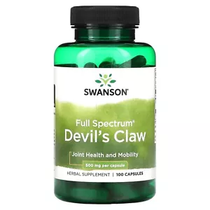 Swanson Devil's Claw Full Spectrum Devil's Claw 500g, 100 Capsules - Picture 1 of 2