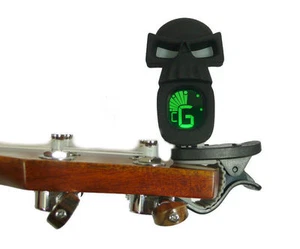 Skull Black color Clip On Digital Tuner for Chromatic Guitar Ukulele Bass Violin - Picture 1 of 4