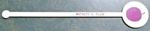 VTG 1980'S Swizzle Stick MICHAEL'S PLUM OKC - Picture 1 of 2