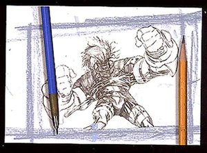 Joe Quesada & JIMMY Palmiotti's Ash - "Boceto" Chase Tarjeta #3 - Buscar Out - Picture 1 of 1