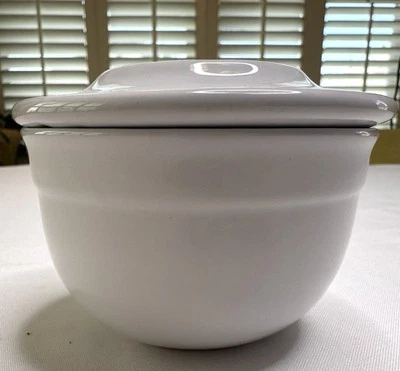 Butter Bell Keeper Pot Dish White Cream Ceramic Pottery - Read - Image 1 of 4