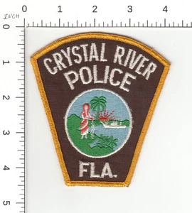 VINTAGE BROWN VERSION CRYSTAL RIVER TOMBSTONE CC BACKING FLORIDA POLICE PATCH - Bild 1 von 3