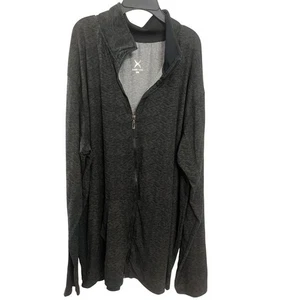 Game Time XXL Herren Full Zip Jacke grau Stehkragen Langarm sportlich - Bild 1 von 3