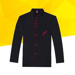 Costume Camicia Chef Lavoro Uomo Donna Funzionante Manica Lunga - Foto 1 di 12