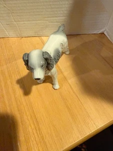 VINTAGE PORZELLAN ENGLISCHER SPRINGER SPANIEL HUND FIGUR JAPAN 5" L X 4" H - Bild 1 von 5