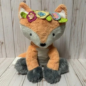 Levtex Baby Fox Plush With Flower Crown 12 Inch - Picture 1 of 11
