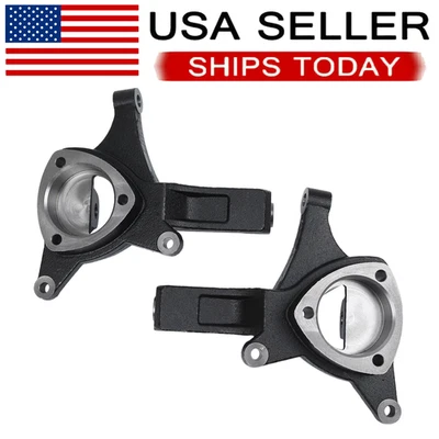 Pair 4.5" Lift Spindles Knuckles For 07-17 Chevy Silverado GMC Sierra C1500 2WD - Image 1 of 4