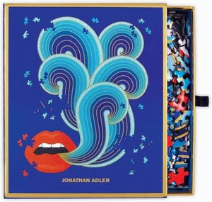 Rompecabezas JONATHAN ADLER labios con forma única 750 piezas de papel de aluminio nuevo/sellado - Imagen 1 de 6