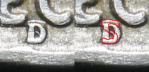 Nice Original ERROR 1938-D/S BUFFALO NICKEL Repunched D over S Mintmark KR92RV - Picture 1 of 6