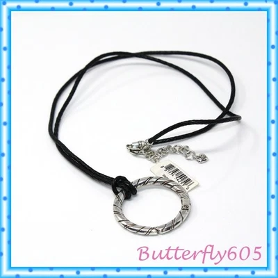 Collar colgante retirado Brighton Lucky Charm cuero negro añadir dijes/cuentas nuevo con etiquetas Foto 1 de 4