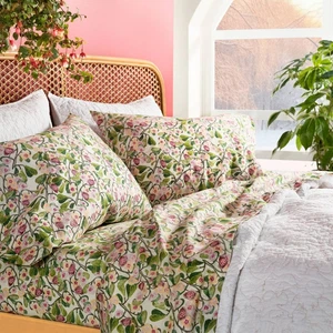 Juego de 4 sábanas Opalhouse Jungalow flor de otoño floral REINA algodón percal nuevo con etiquetas - Imagen 1 de 9